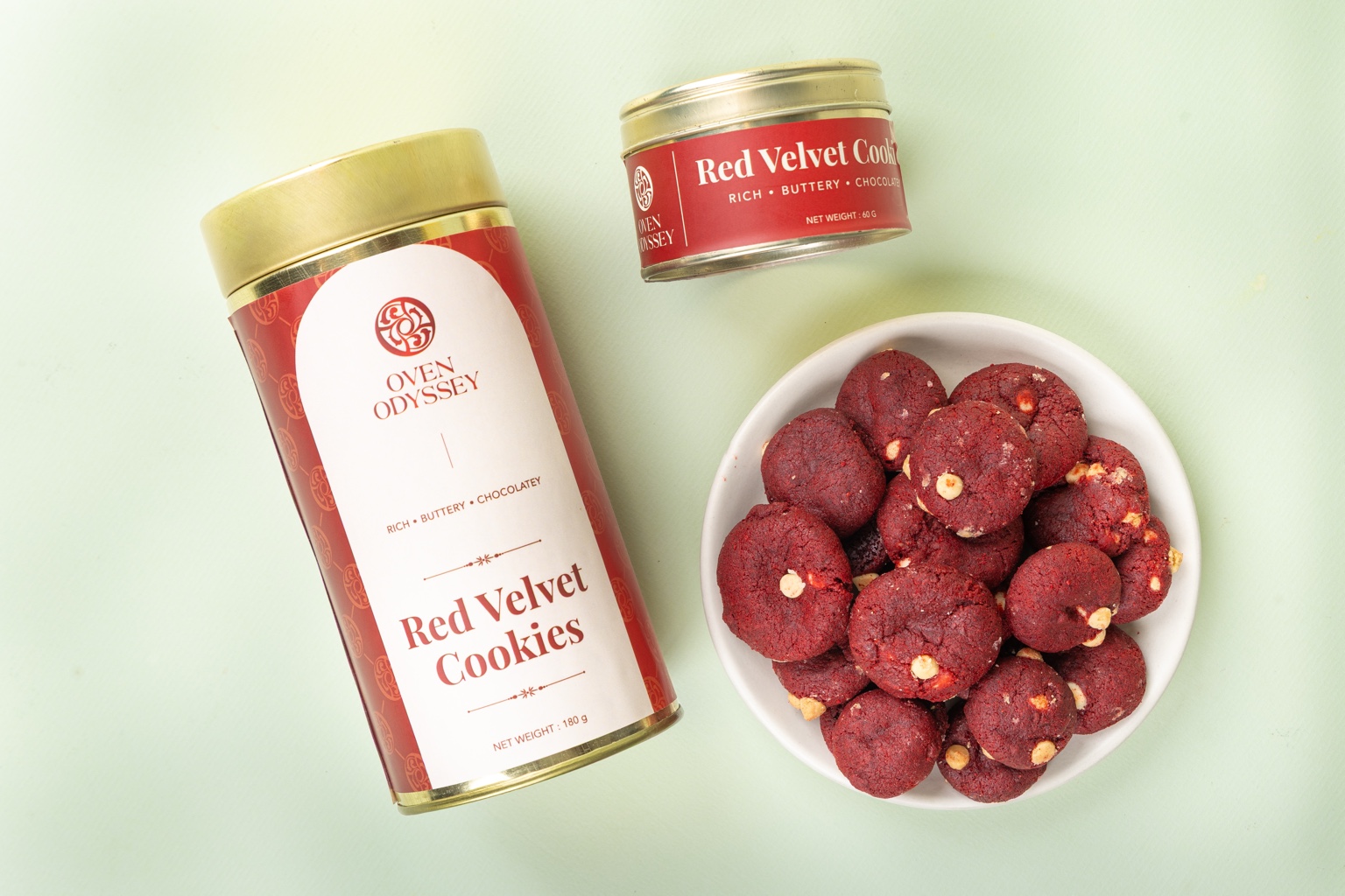 Oven Odyssey red velvet cookies
